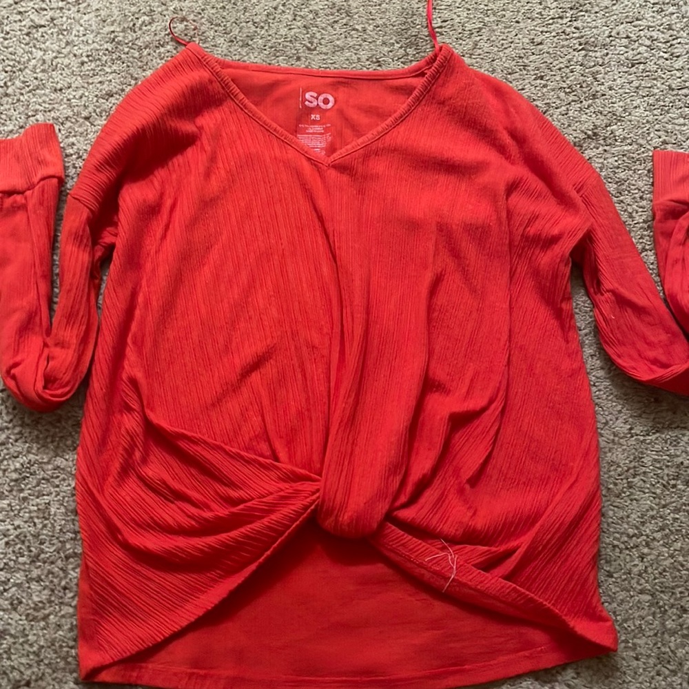 Long red sleeve